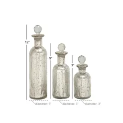 Kirkland's Home Vases-Soda Lime Glass Bottle Vases, Set Of 3