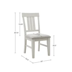 Kirkland's Home Dining Chairs-Sofia White High Back Dining Chairs, Set Of 2