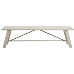 Kirkland's Home Dining Chairs-Sofia Wooden Dining Bench With Metal Bars