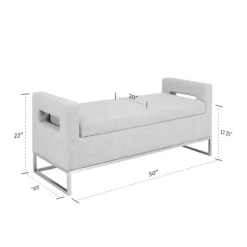 Kirkland's Home Benches & Ottomans-Soft Storage Bench With Open Sides