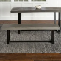 Kirkland's Home Dining Chairs-Solid Wood Two-Tone Dining Bench