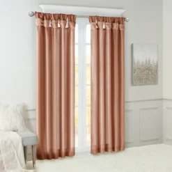 Kirkland's Home Curtains & Drapes-Spice Twist Top Curtain Panel, 84 In.
