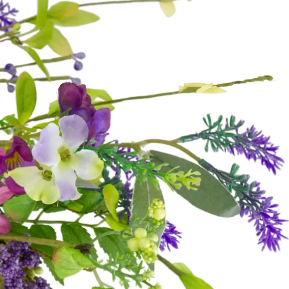 Kirkland's Home Wreaths-Spiral Lavender And Wildflower Blend Wreath