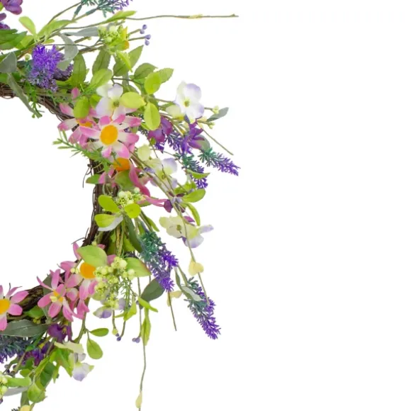 Kirkland's Home Wreaths-Spiral Lavender And Wildflower Blend Wreath