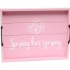 Kirkland's Home Decorative Trays-Spring Has Sprung Wood Tray