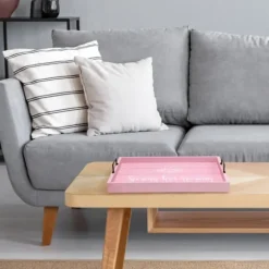 Kirkland's Home Decorative Trays-Spring Has Sprung Wood Tray