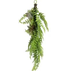 Kirkland's Home Wreaths-Spring Succulents Teardrop Swag