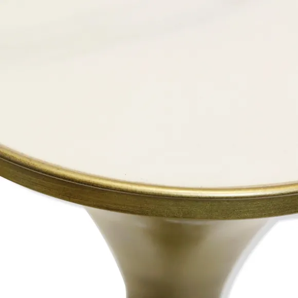 Kirkland's Home Accent & End Tables-Spun Gold Metal Tapered Cocktail Table