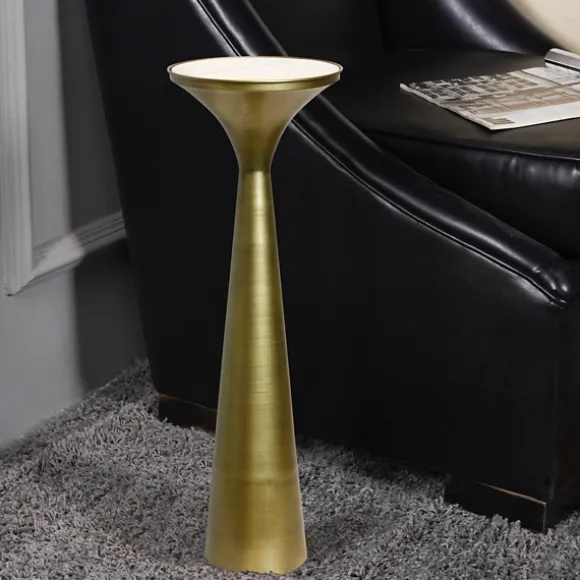 Kirkland's Home Accent & End Tables-Spun Gold Metal Tapered Cocktail Table