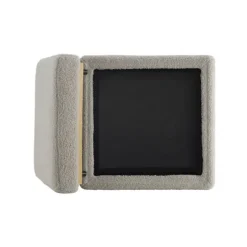 Kirkland's Home Benches & Ottomans-Square Sherpa Upholstered Storage Ottoman