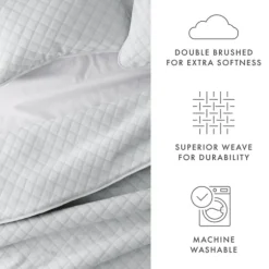 Kirkland's Home Quilts-Stitched Diamond 3-Pc. Queen Quilt Set