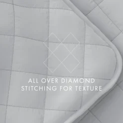 Kirkland's Home Quilts-Stitched Diamond 3-Pc. Queen Quilt Set