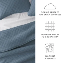 Kirkland's Home Quilts-Stitched Diamond 3-Pc. Queen Quilt Set