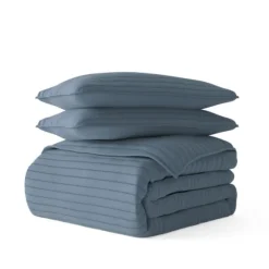 Kirkland's Home Quilts-Stitched Stripes 3-Pc. King Quilt Set