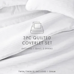 Kirkland's Home Quilts-Stitched Stripes 3-Pc. King Quilt Set