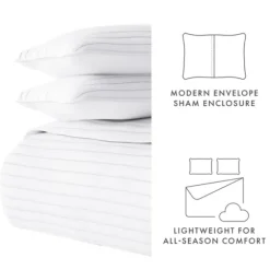 Kirkland's Home Quilts-Stitched Stripes 3-Pc. Queen Quilt Set