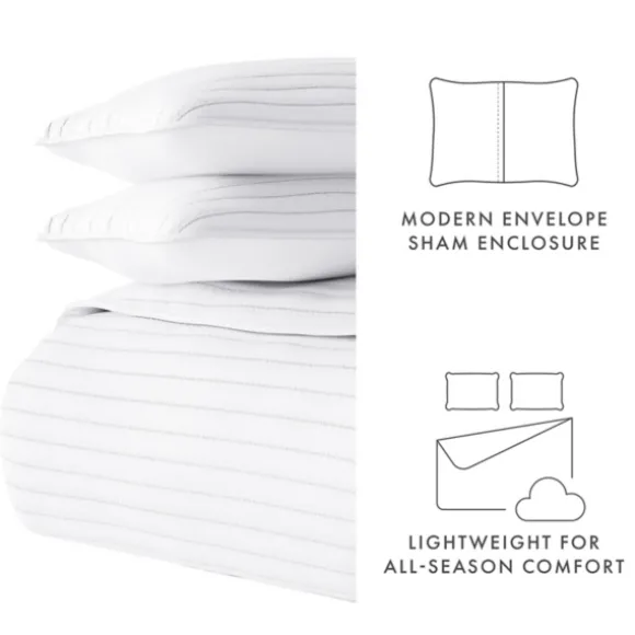 Kirkland's Home Quilts-Stitched Stripes 3-Pc. Queen Quilt Set