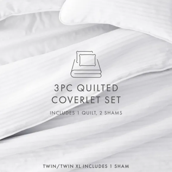 Kirkland's Home Quilts-Stitched Stripes 3-Pc. Queen Quilt Set