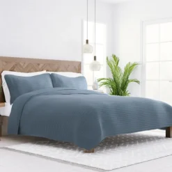 Kirkland's Home Quilts-Stitched Stripes 3-Pc. Queen Quilt Set