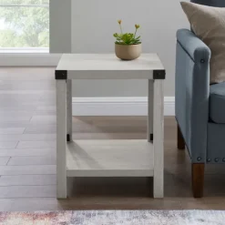 Kirkland's Home Accent & End Tables-Stone Rustic Wood Accent Table