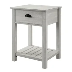 Kirkland's Home Accent & End Tables-Stone Single Drawer Accent Table