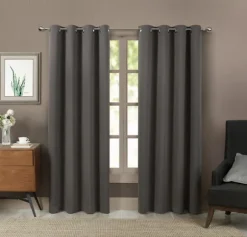 Kirkland's Home Curtains & Drapes-Stormy Blackout Curtain Panel Set, 84 In.
