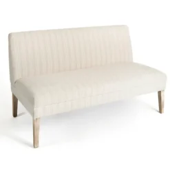 Kirkland's Home Benches & Ottomans-Striped Banquette Bench