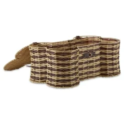 Kirkland's Home Baskets & Boxes-Striped Woven Bone Shaped Basket, 21 In.