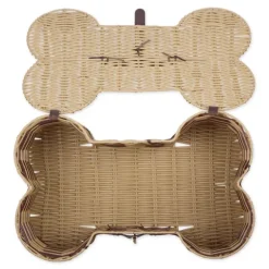 Kirkland's Home Baskets & Boxes-Striped Woven Bone Shaped Basket, 21 In.