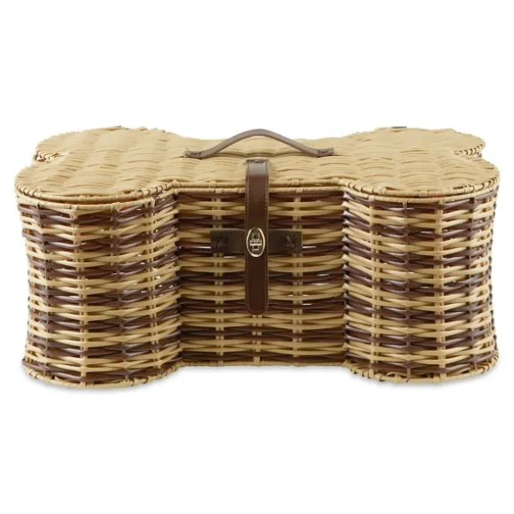Kirkland's Home Baskets & Boxes-Striped Woven Bone Shaped Basket, 24 In.