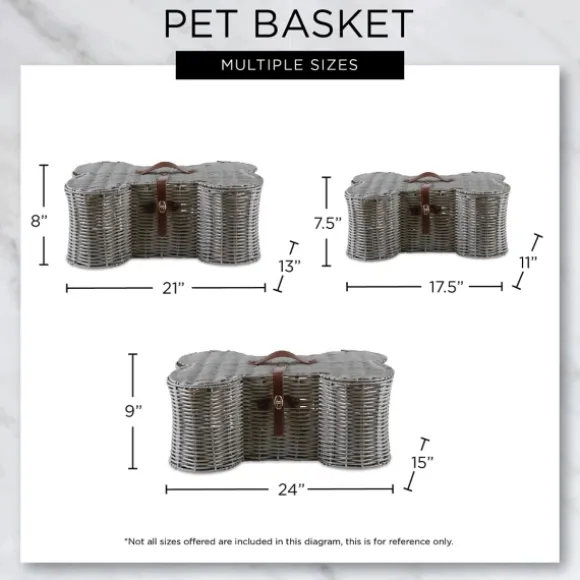 Kirkland's Home Baskets & Boxes-Striped Woven Bone Shaped Basket, 24 In.