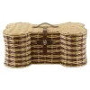 Kirkland's Home Baskets & Boxes-Striped Woven Bone Shaped Basket, 17 In.
