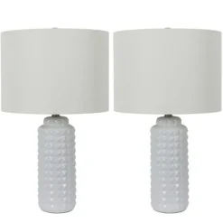 Kirkland's Home Table Lamps-Studded Ceramic Table Lamps, Set Of 2