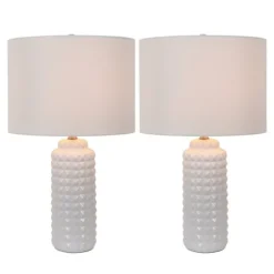 Kirkland's Home Table Lamps-Studded Ceramic Table Lamps, Set Of 2