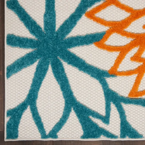 Kirkland's Home Outdoor Rugs-Summer Hues Floral Burst Outdoor Area Rug, 6X9