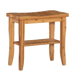 Kirkland's Home Bathroom Furniture-Sumter Bamboo Bathroom Stool