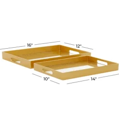 Kirkland's Home Decorative Trays-Sun Star 2-Pc. Mirrored Tray Set