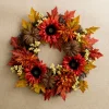 Kirkland's Home Wreaths-Sunflower And Pumpkin Rattan Wreath