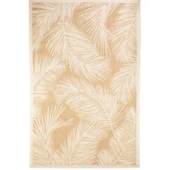 Kirkland's Home Outdoor Rugs-Sunlight Palm Leaves Outdoor Area Rug, 6X9