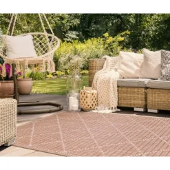 Kirkland's Home Outdoor Rugs-Sunset Diamond Outdoor Area Rug, 7X9