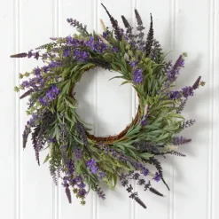 Kirkland's Home Wreaths-Swirled Lavender And Greenery Wreath