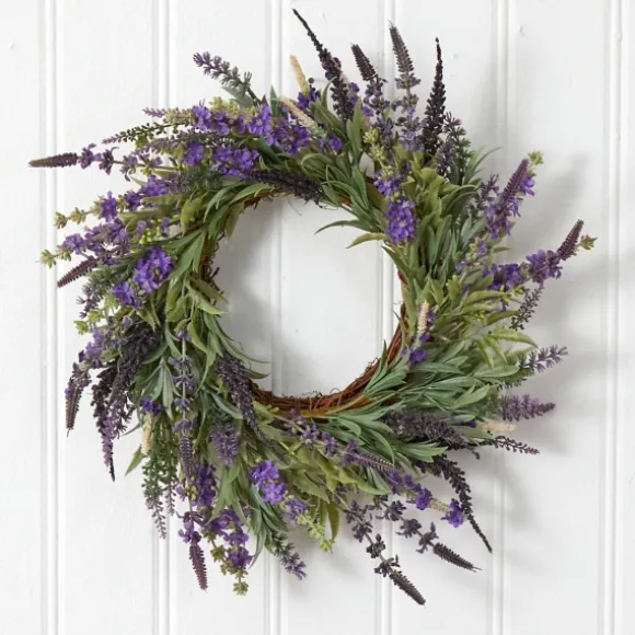 Kirkland's Home Wreaths-Swirled Lavender And Greenery Wreath