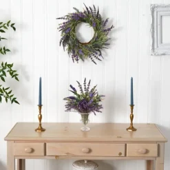Kirkland's Home Wreaths-Swirled Lavender And Greenery Wreath