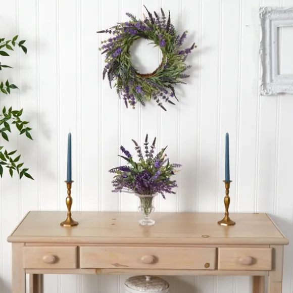 Kirkland's Home Wreaths-Swirled Lavender And Greenery Wreath