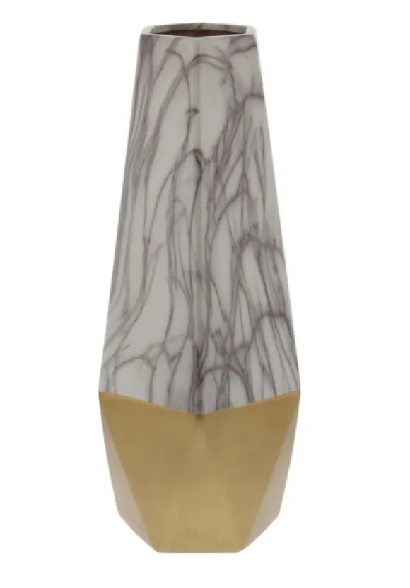 Kirkland's Home Vases-Tall Gold Marble Ceramic Vase