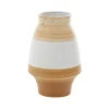 Kirkland's Home Vases-Tan And White Striped Coastal Ceramic Vase, 13 In.