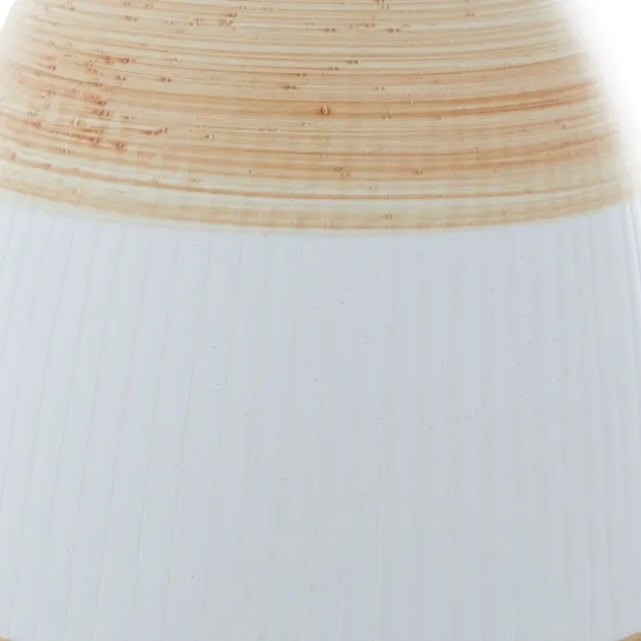 Kirkland's Home Vases-Tan And White Striped Coastal Ceramic Vase, 13 In.