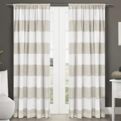 Kirkland's Home Curtains & Drapes-Tan Deena Curtain Panel Set, 84 In.