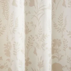 Kirkland's Home Curtains & Drapes-Tan Floral 2-Pc. Curtain Panel Set, 96 In.