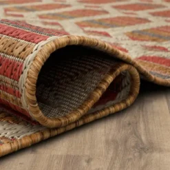 Kirkland's Home Outdoor Rugs-Tandoori Geometric Trellis Outdoor Area Rug, 5X7